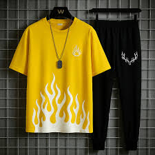 New trendy fired printed black & white premium quality tracksuit for men and boys
