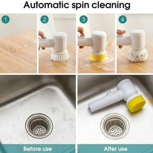 Multi functional electric spin scrubber