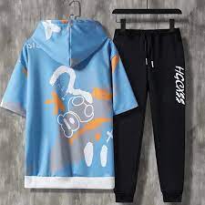 New zig zag printed premium quality summer tracksuit for men and boys